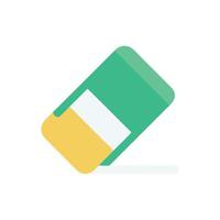 Flat design style eraser icon against White Background vector