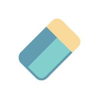 Blue and Tan Eraser Floating on White Background Illustration vector