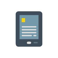 Minimalist tablet icon with text placeholder on a White Background vector