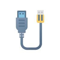 Simple flat illustration of two USB connectors linked vector