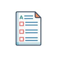 Simple checklist document icon for task and progress management vector