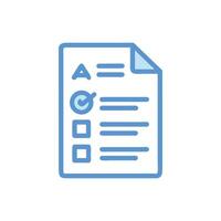 Illustration Checklist on a White Sheet with Light Blue vector