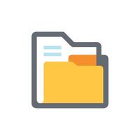 Flat design illustration of a file folder concept vector