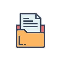 Modern Icon Representing File and Folder Management System vector