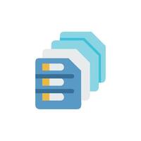 Stacked document icon signifying organization and data management solutions vector