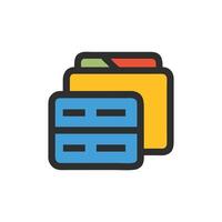 Colorful folders icon design for organizing and archiving documents vector