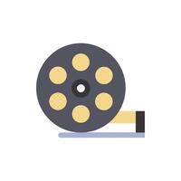 Retro film reel in flat design on White Background vector