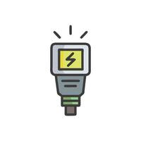 Camera flash illustration on White Background simple graphic design vector