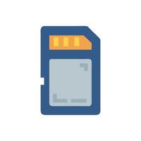 Stylized SD Memory Card Icon on White Background vector