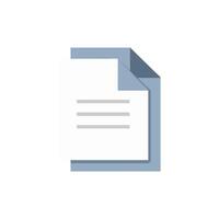 Organized documents with stacked papers in light flat design vector