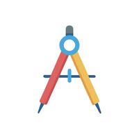Geometric Compass Illustration for Drafting and Drawing on White vector