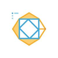 Abstract geometric pattern with squares and octagons design vector