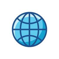 World globe icon representation of global network communication systems vector
