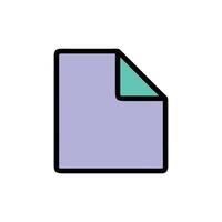Stylized document icon in minimal design with folded corner vector