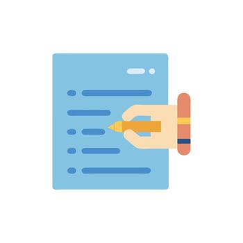 escritura en un que hacer lista con un bolígrafo vector