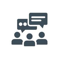 Communication and Collaboration Icon with Speech Bubbles vector
