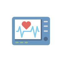 Heartbeat monitor displaying healthy heart rhythm on dark background vector