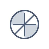 FlatStyle Circular Chart Illustration on a White Background vector