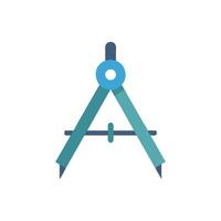 Geometry compass tool drawing instrument on White Background illustration vector