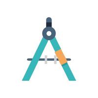 Geometric compass tool on a White Background for education vector