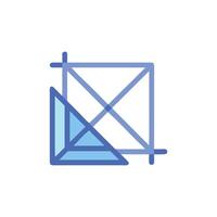 Abstract Geometric Shapes on White Background in Flat Style vector