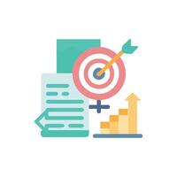 Business target success with arrow financial report progress symbol vector