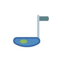 Stylized minimalistic golf putt practice graphic against black backdrop vector