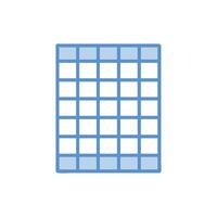 Blue grid with white squares on White Background graphic vector