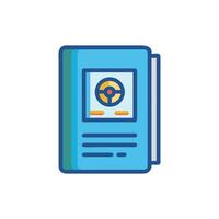 Icon style image featuring user interface design book vector