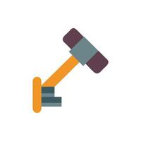 Flat illustration of a wall mounted lamp on White vector