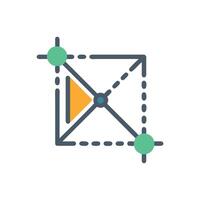 Abstract geometrical shapes with lines, dots, and triangle vector