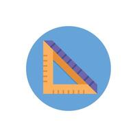 Geometric shape of a school triangle on a circle vector
