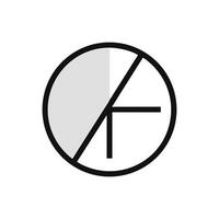 Pie chart representing percentage one quarter on dark background vector