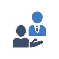 Mentorship and guidance icon on White Background in vector