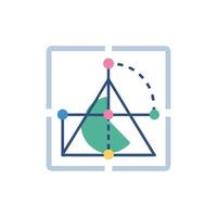 Abstract geometric shapes display in a creative flat composition vector