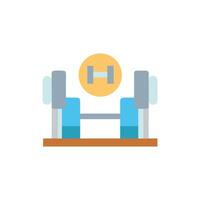 Flat design icon dumbbells illustration on White Background vector