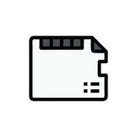 Document icon graphic with white paper on White Background vector