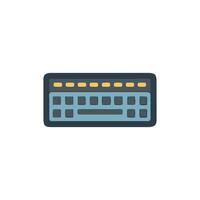 Flat stylized keyboard on White Background for stock use vector