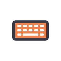 Abstract keyboard icon on White Background minimalist design vector