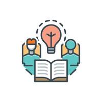 Collaborative learning and idea generation stock image concept art vector