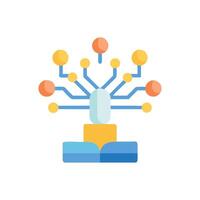 Abstract neural network icon with connected nodes on White vector