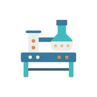Flat design illustration of laboratory setup on White Background vector