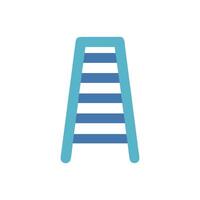 Isolated ladder on White Background with clean aesthetic look vector