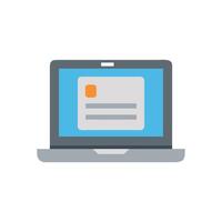 Illustration of a laptop displaying a message on screen vector