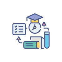 Education and learning path stock image with different elements vector