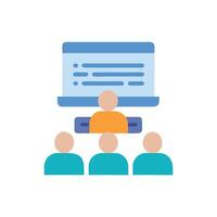 Abstract illustration of a presentation in a meeting room vector