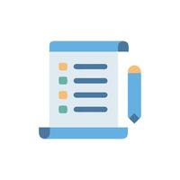 Stylized notepad and pencil icon for task management concepts vector