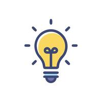 Stylized lightbulb icon representing idea generation on dark backdrop vector