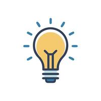 Stylized lightbulb icon representing creative ideas and solutions vector