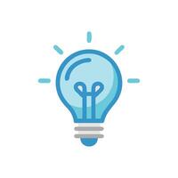 Light bulb icon symbolizing creative thinking and innovation processes vector
